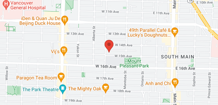 map of 179 W 15TH AVENUE